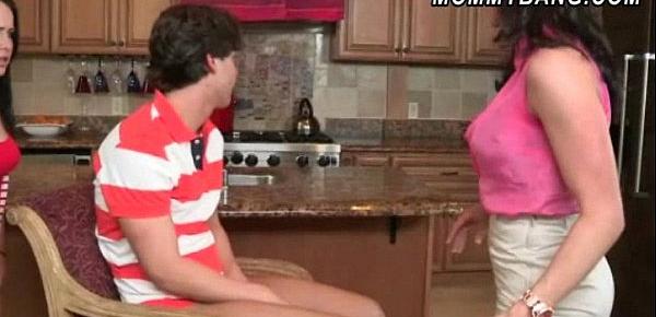  Busty Milf Kendra Lust busted teen couple fucking in the kitchen